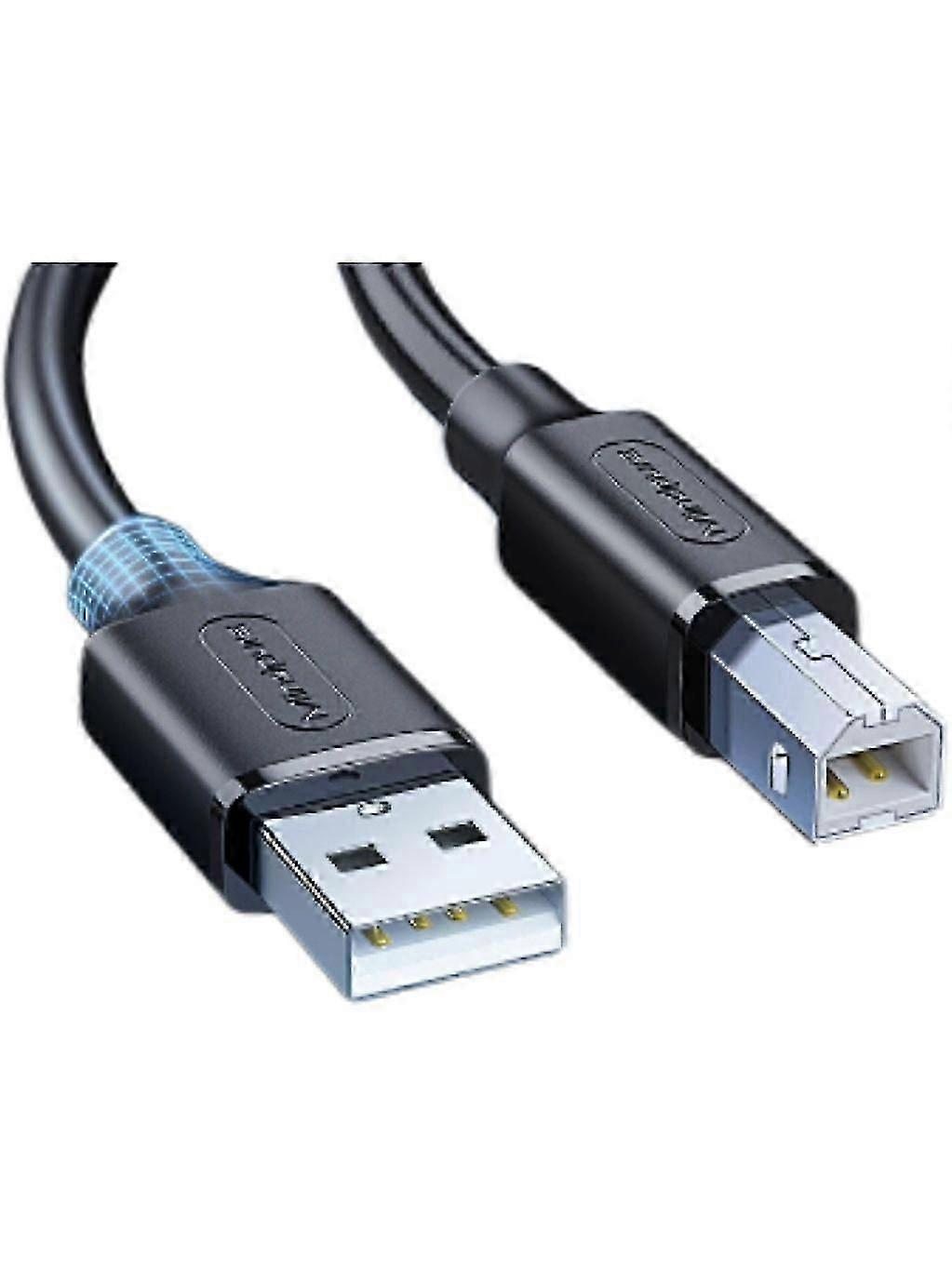 Kabel USB pro tiskárnu, USB 2.0 samec na USB B typ B, kabel pro skener a tiskárnu, kabel USB 1 m