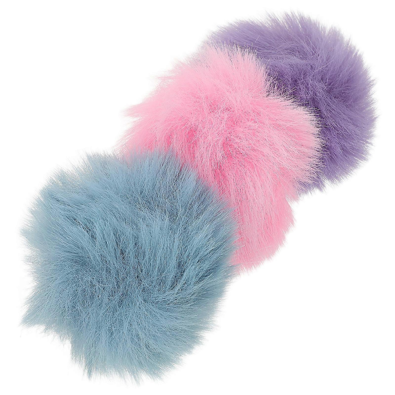 Assorted Color Plush Microphone Windscreen for Outdoor Interviews 3Pcs