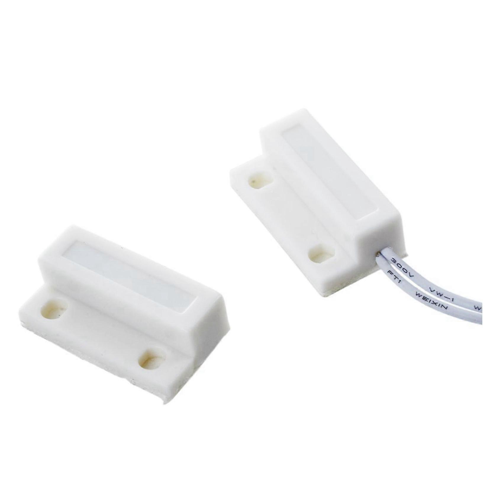 6X White Door Window Contacts Magnetic Reed Switch Sensor