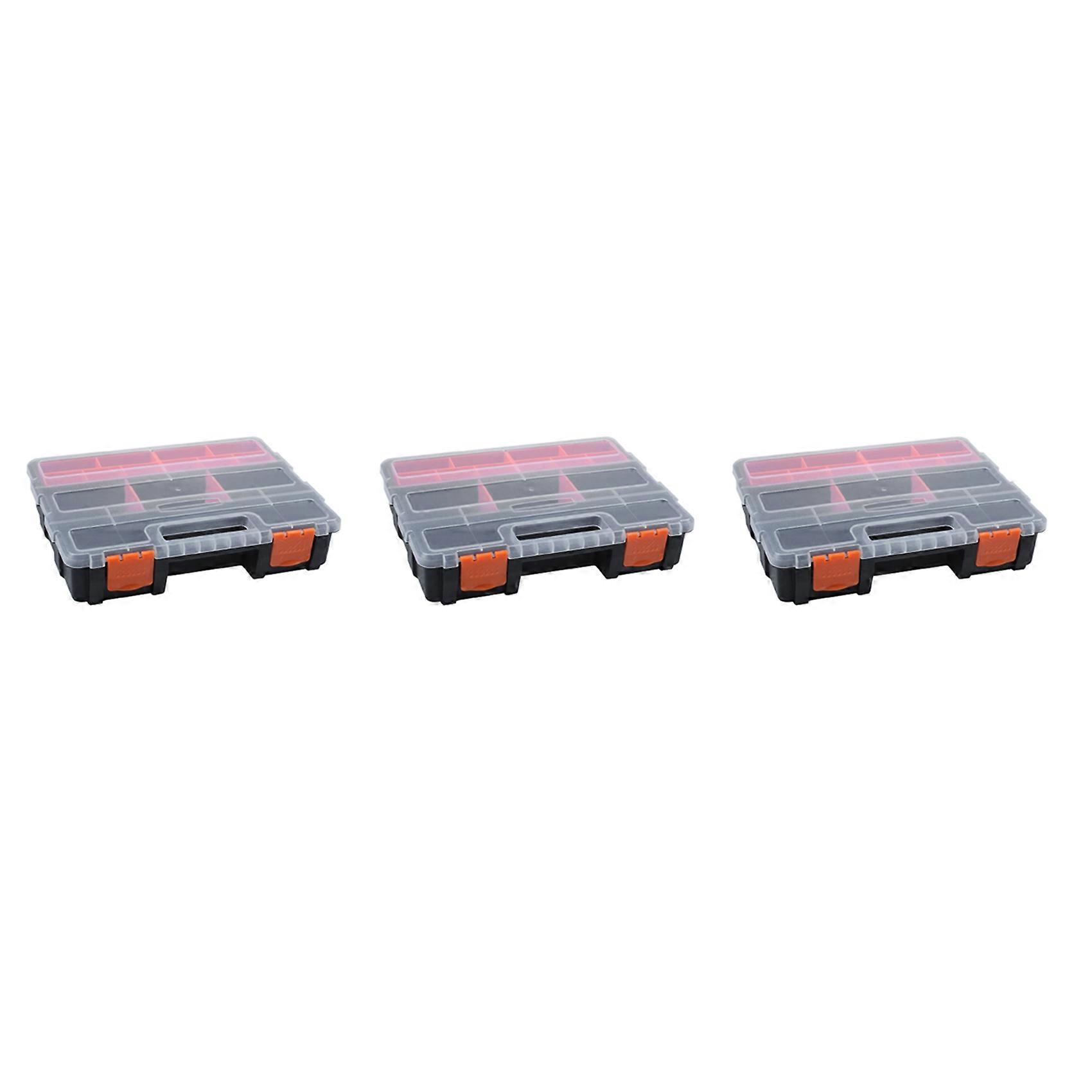 3X F-290 Portable Plastic Tool Parts Box Screw Storage Box Electronic Component Box Compartment Box Material Box