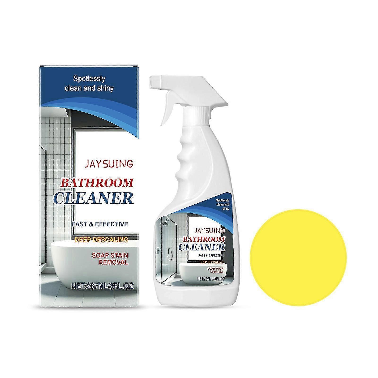 Bathroom Cleaner - Powerful Tile & Bathtub Stain Remover, Easy Spray & Wipe, 1 Set