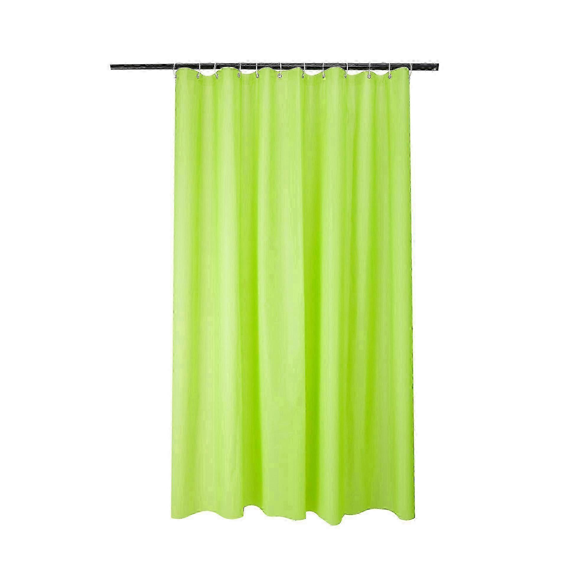 PEVA Material Shower Curtain 180 cm Square Waffle Pattern Green