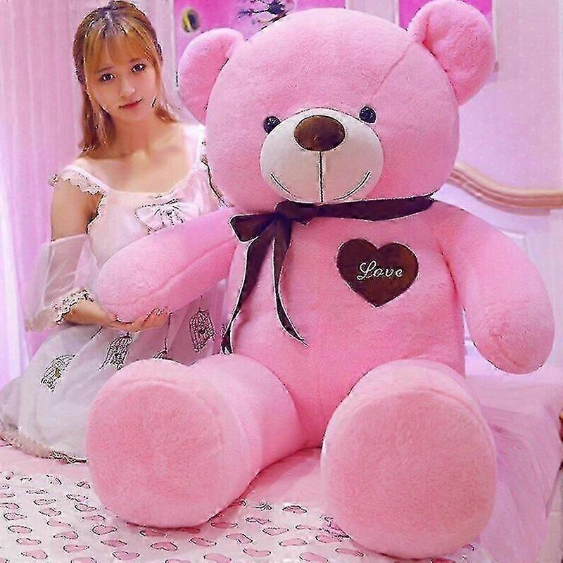 60/80/100/120/140 سنتيمتر عملاق تيدي بير أفخم اللعب لينة تيدي بير دمية محشوة حجم الإنسان الكبير تيدي بير للفتيات 5ft عيد ميلاد شعبية هدايا عيد الحب