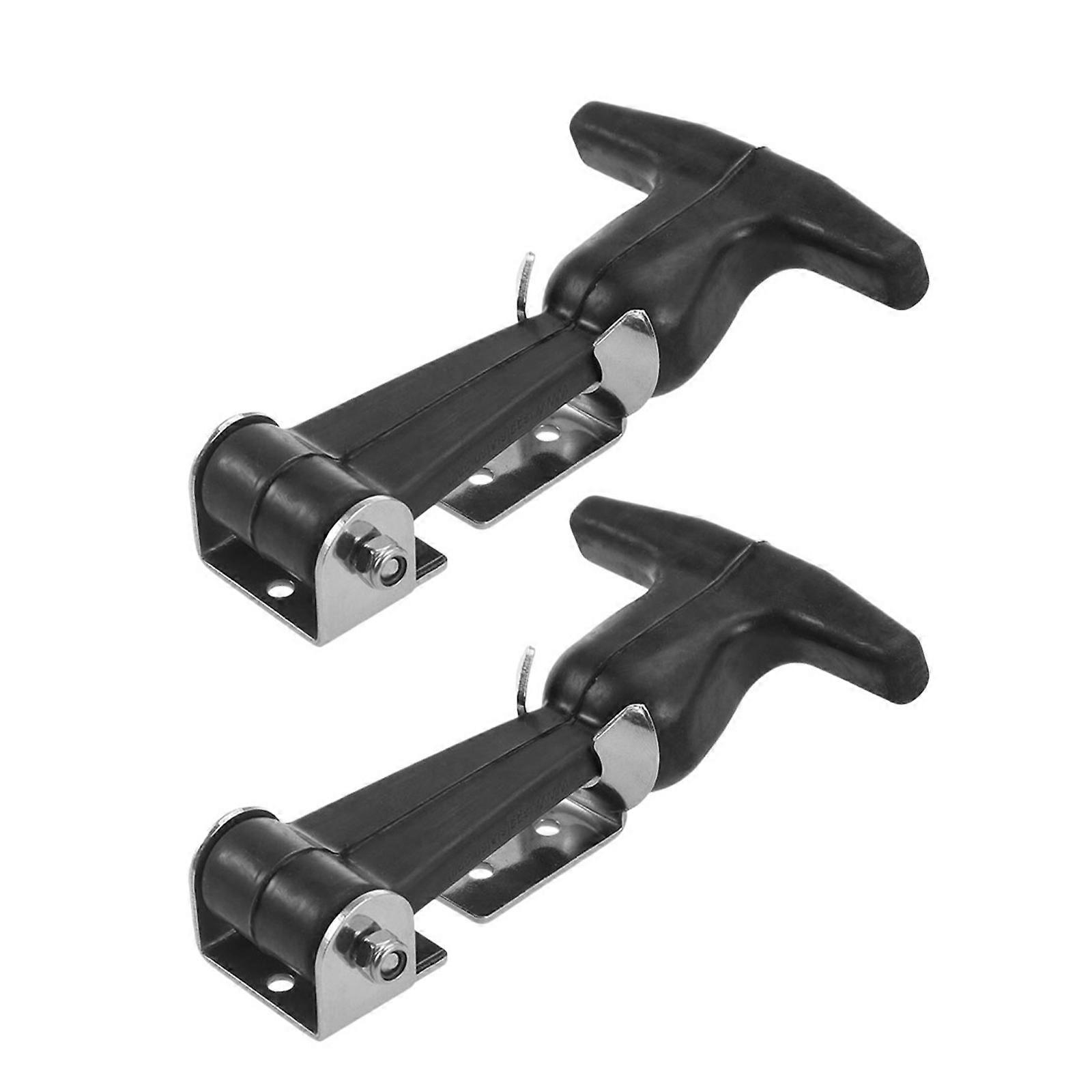 2pcs Flexible Handle Draw Latches Heavy Duty T-Handle Hasp for Cart and Tool Box