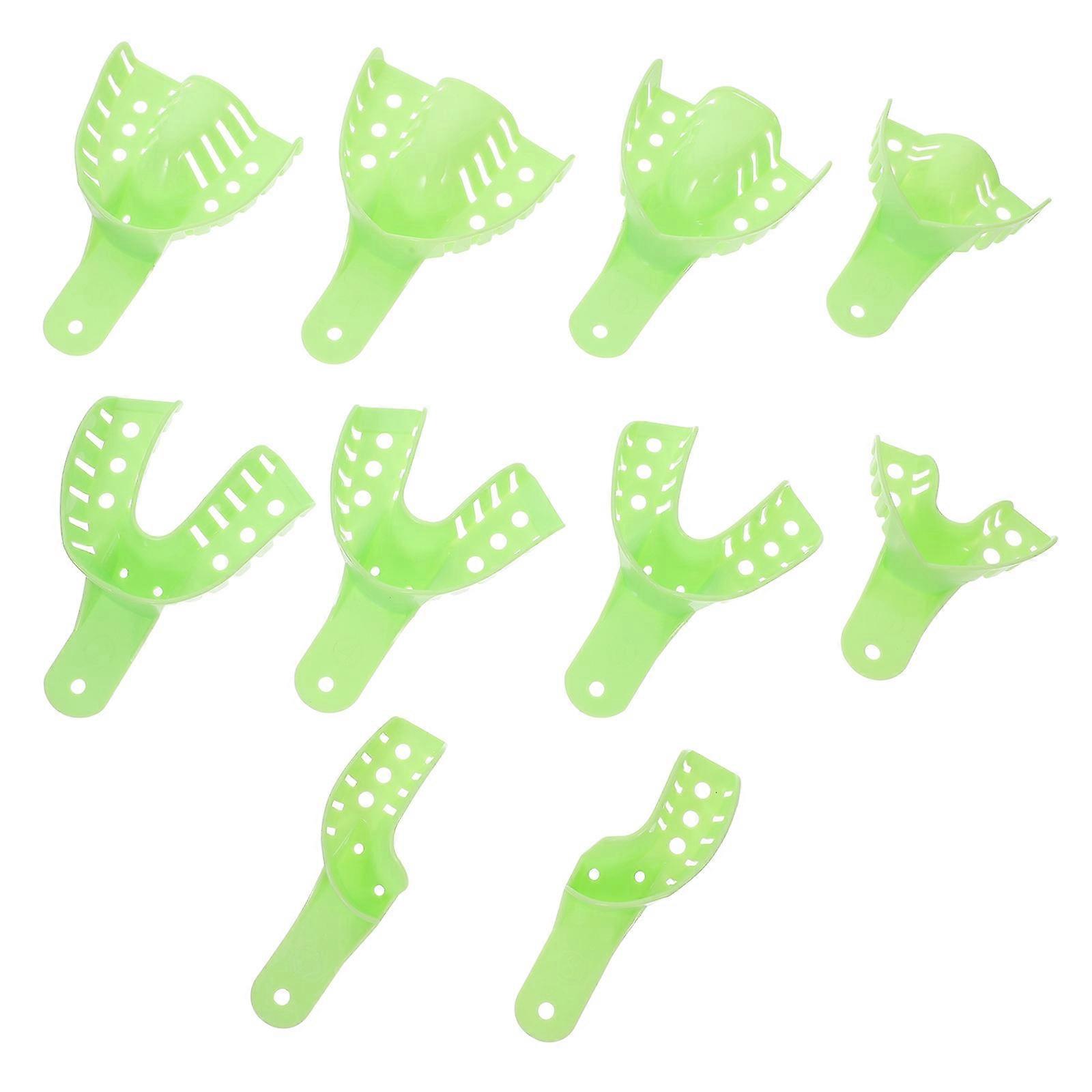 for Gel Application ABS Plastic Dual Arch Light Green 10pcs