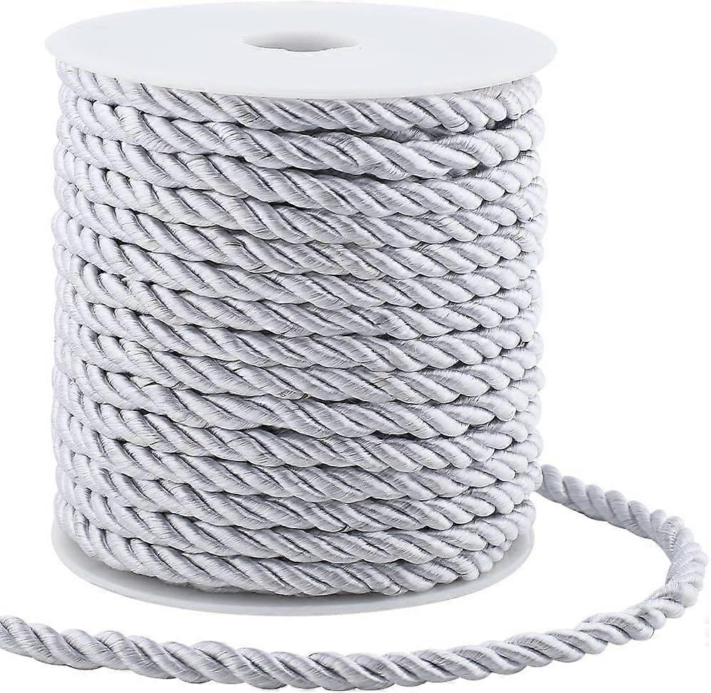 22 Yards Cord Trim 5mm/0.2" Polyester Twist Rope Twine Decorative Cording Thread String Ribbon for Home Decor Curtain Tieback Upholstery Honor Cord Se