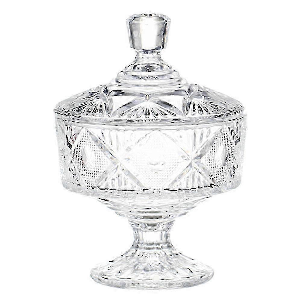 Barattolo di caramelle, contenitore di cristallo, contenitore per gioielli, contenitore per doccia, contenitore per biscotti, contenitore decorativo con coperchio in rilievo