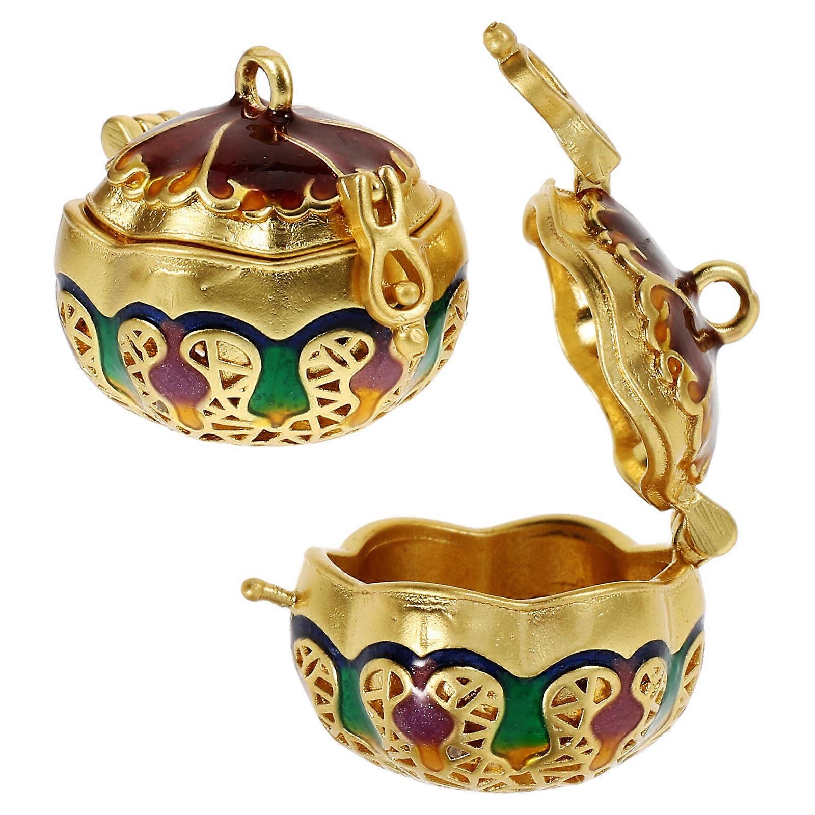 Bead Cages Pendants Openable Pendant for Decor with 2Pcs Quantity