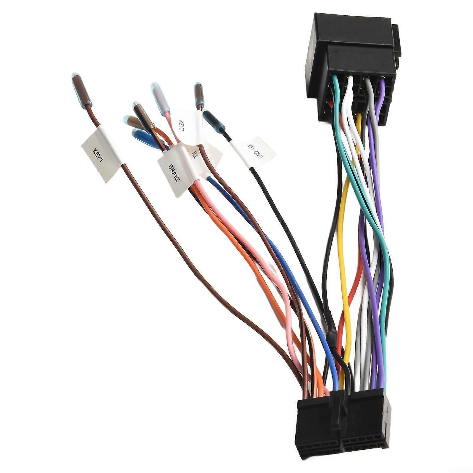 20 Pin Car Stereo Wiring Harness Adapter for ISO Audio Connector, 12V Quick Installation