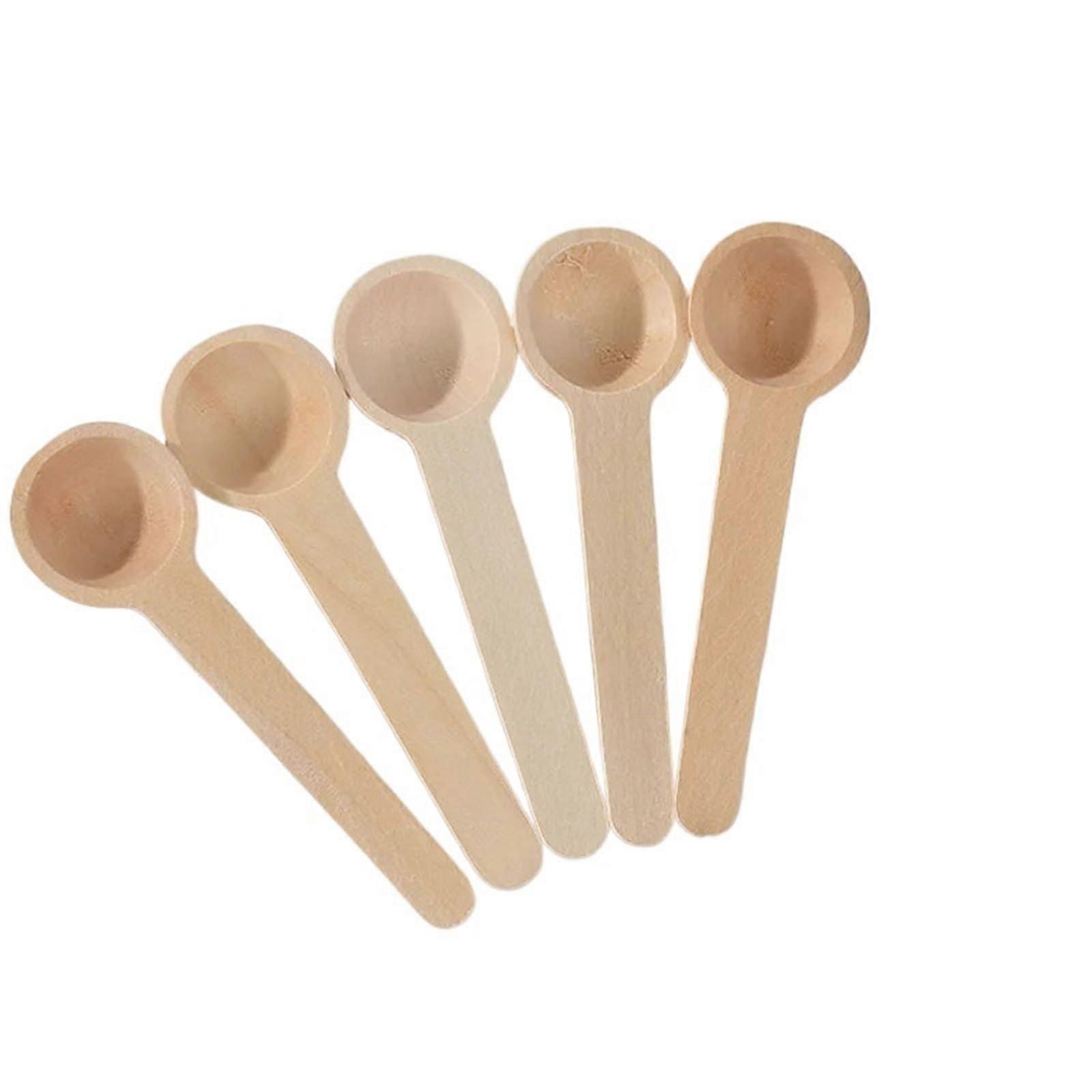 Mini Wooden Spoons 40Pcs for Spice Jars Honey Coffee Salt Seasoning with Accurate Portion Control