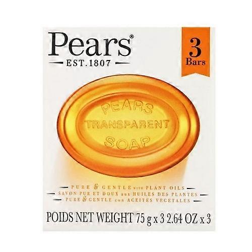 Pears Transparent Soap Bar with Natural Oil, 3 Bars / 75 Grams