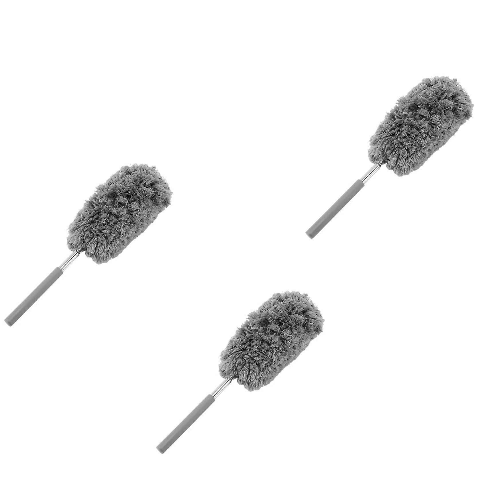 3X Microfiber Dusting Retractable Household Cleaner Feather Duster Car Sweeper From the Dust Brush