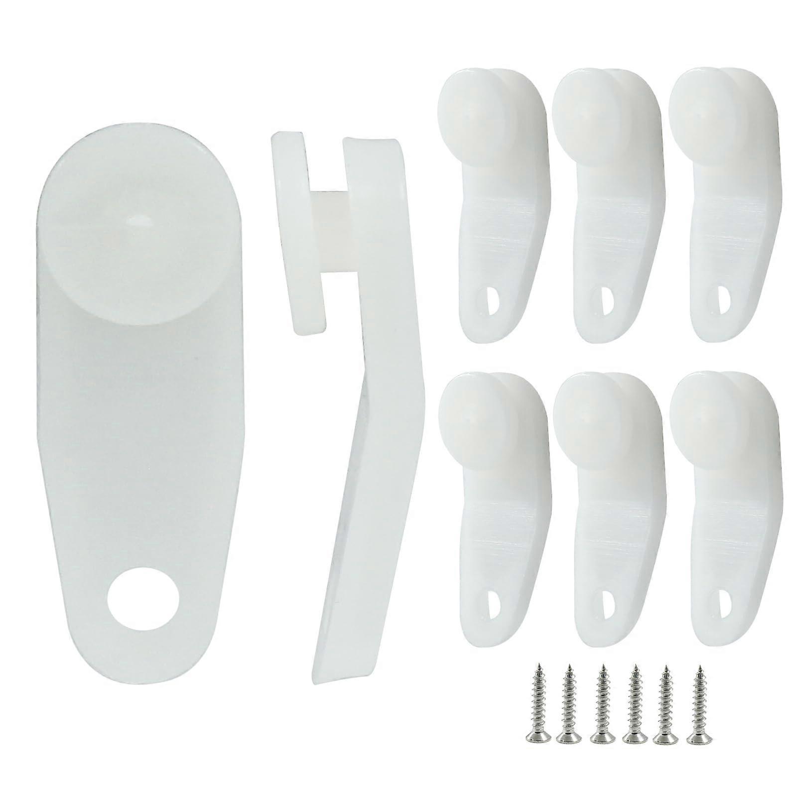 60 Pack White Curtain Track Glider Hooks for Window and Shower Curtains, Smooth Secure Fit