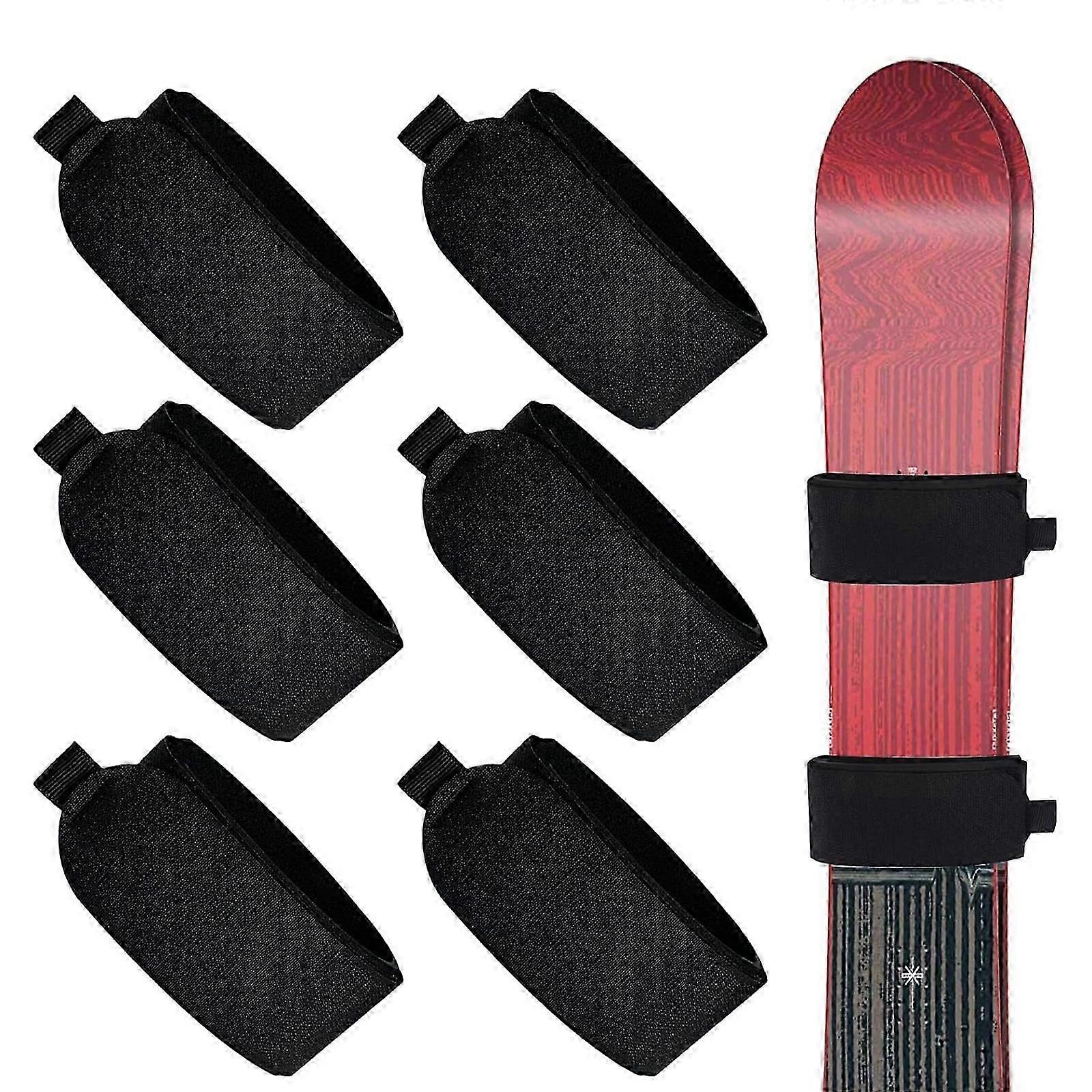 Adjustable 6Pcs Padded Elastic Storage Fastening Strap Set