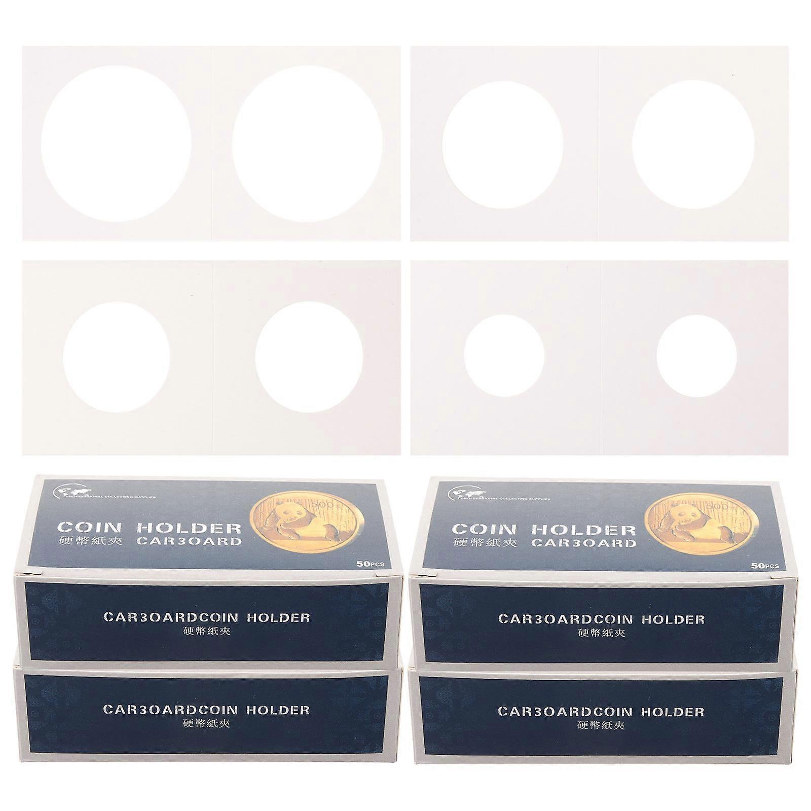 Paper Coin Holder Clip for Coin Storage 16 Boxes Clear Transparent Design