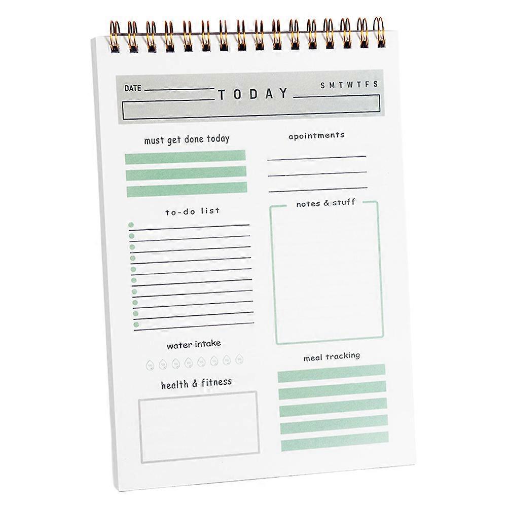 Daily Planner English Notepad for Office Planning Spiral Notebook