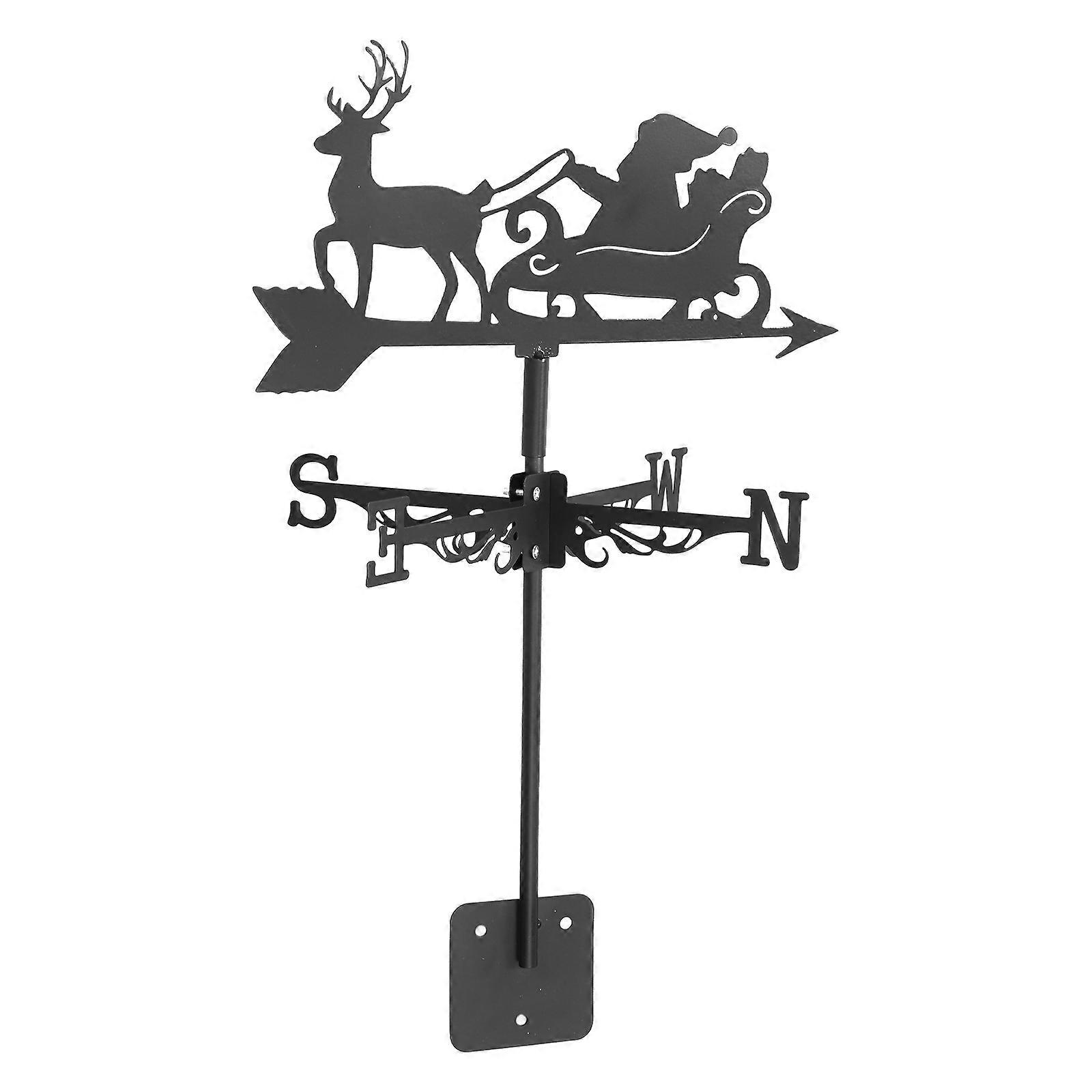 Christmas Weather Vane Iron Wind Direction Indicator for Yard Decor