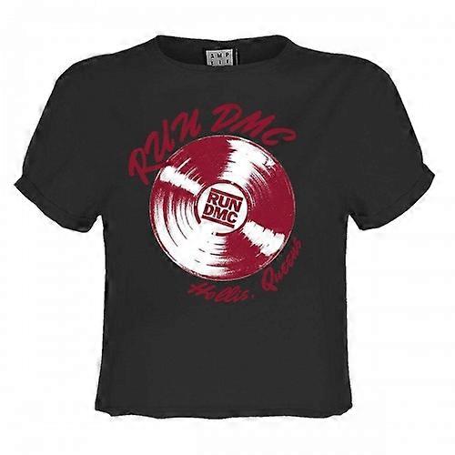 Amplified Womens/Ladies Record Run DMC Crop Top