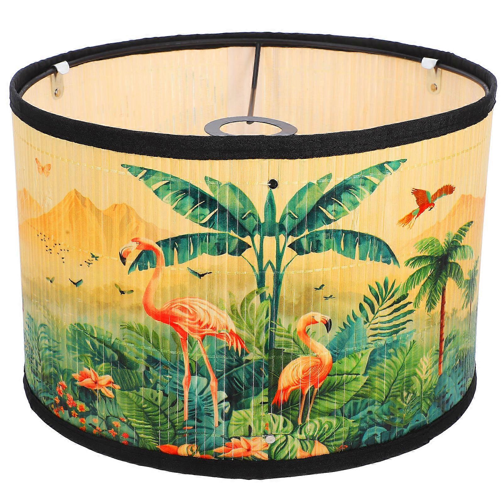 Woven Lamp Shades Bamboo For Ceiling Lamp Decorative Effect Indoor Use E27 Socket 1Pcs