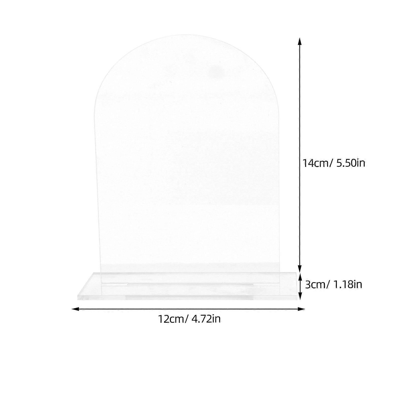 Transparent Acrylic Table Number Sign with Stand for Decor 6Pcs Set