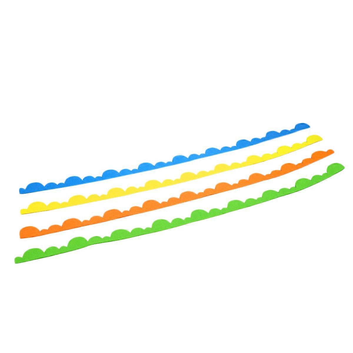 Blackboard Wall Beautification Layout Decorative Floral Strips for Wall 4Pcs