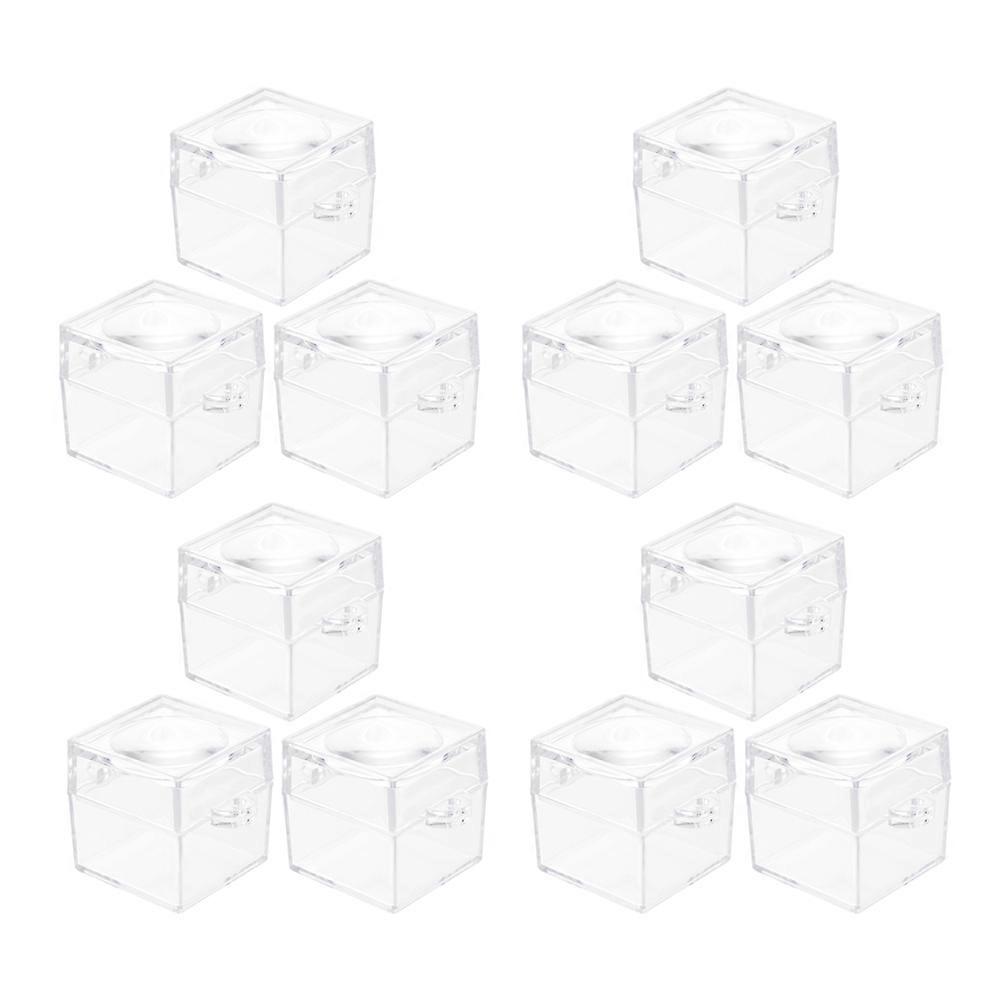 Magnifier Box for Observing Transparent Insect Jar for Storage Use 12Pcs