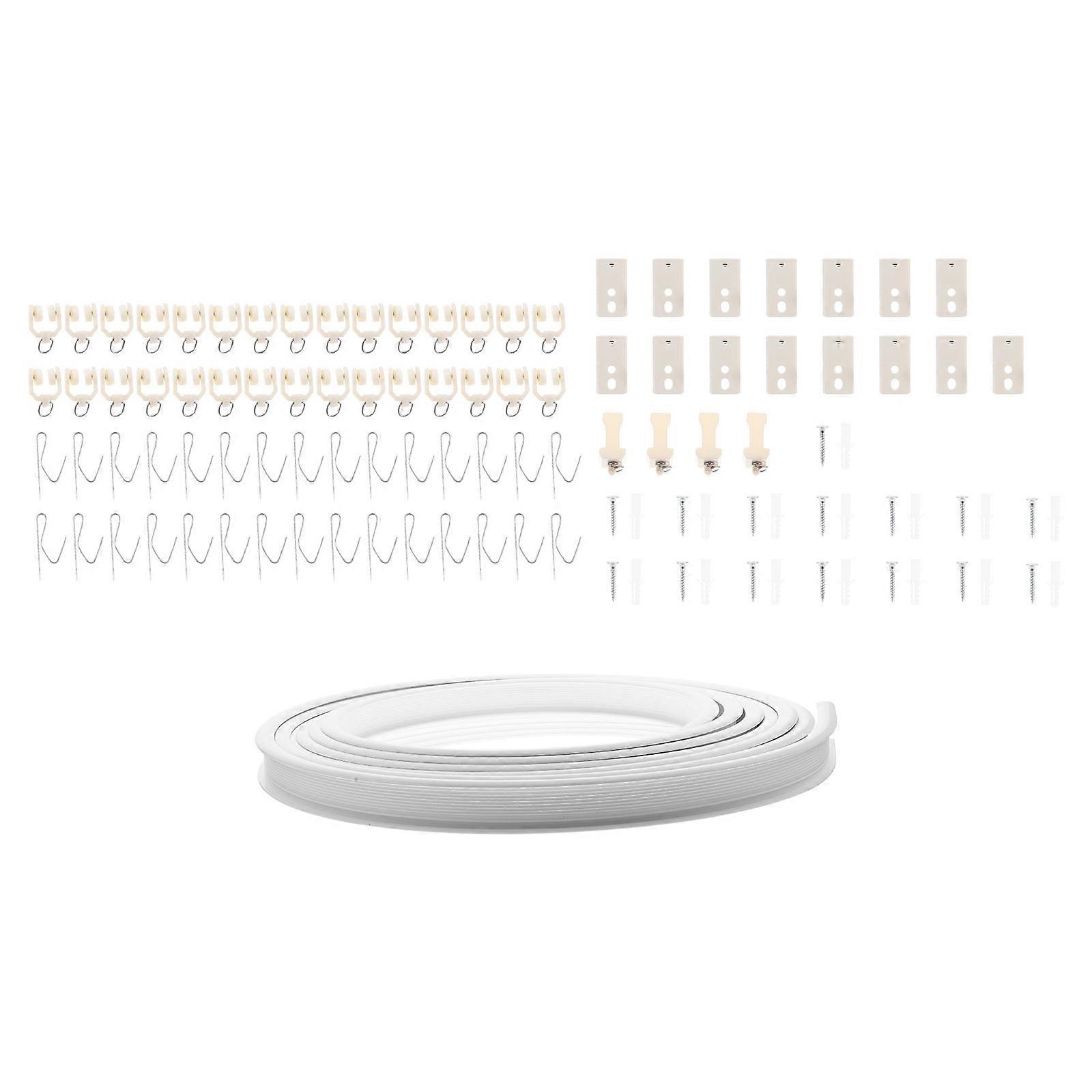 Flexible Silent Curtain Track for Ceiling Mount Household Use 1Set