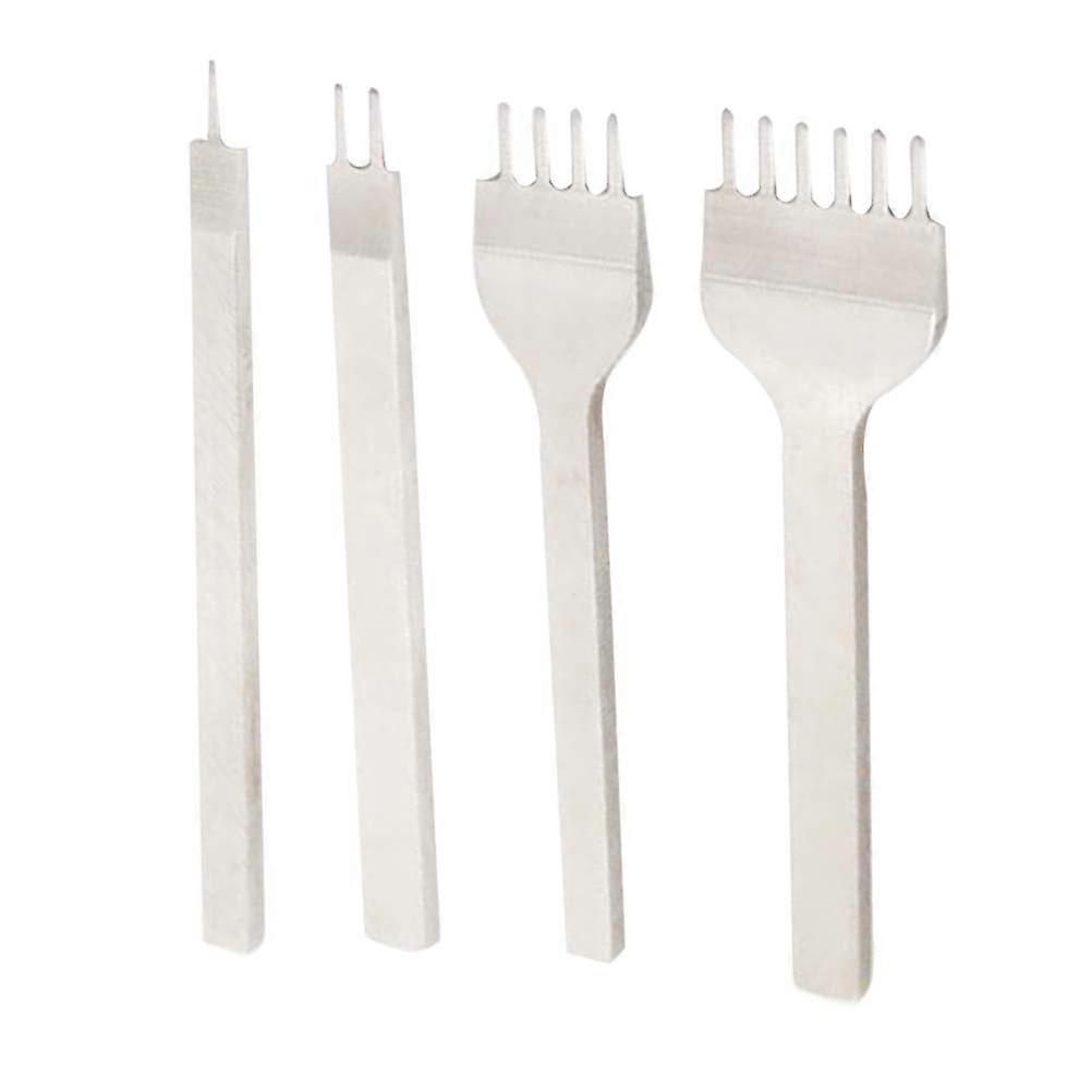 DIY Craft Hole Punch Set for Precision 4Pcs White Steel Tools