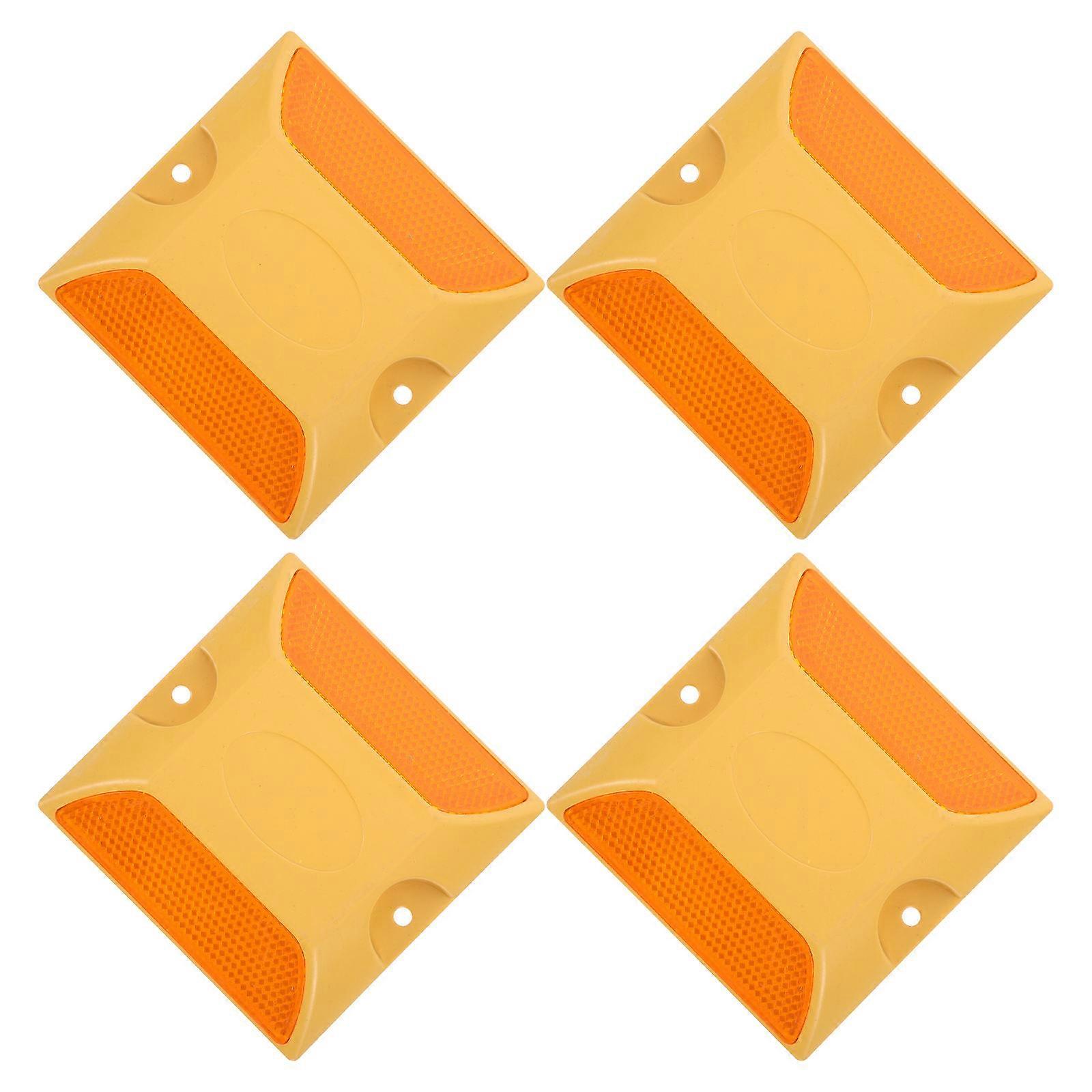 Highway Buffer Pad Plastic for Road 4Pcs Reflective Speeds Deceleration Plate