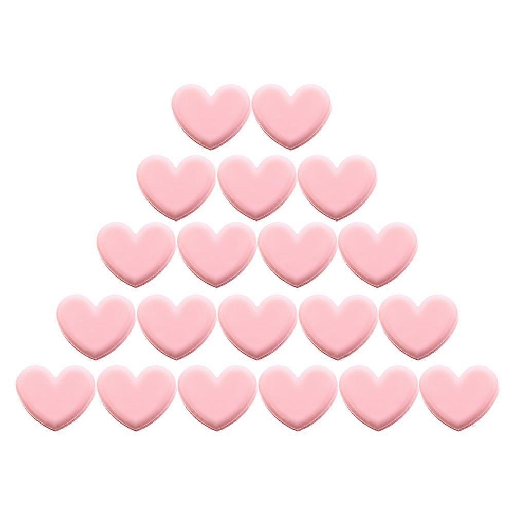 Heart Shape Design Plastic Clips 20Pcs For Document Organization Pink