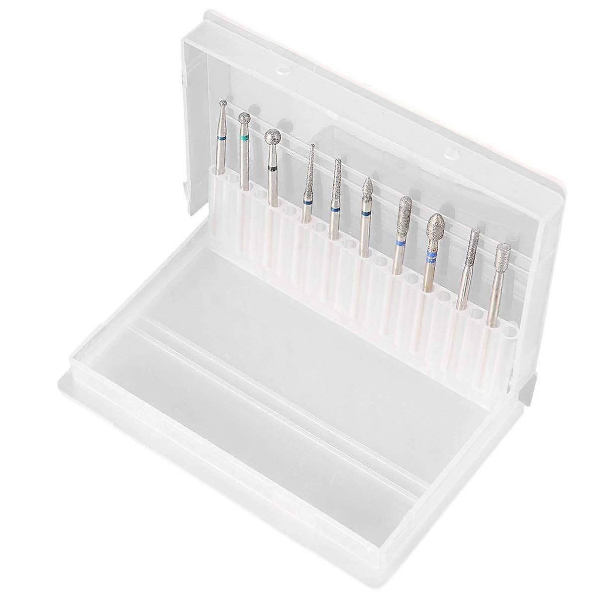 Nail Drill Bits Set Tungsten Steel for Precise Nail Shaping and Cuticle Clean with Case