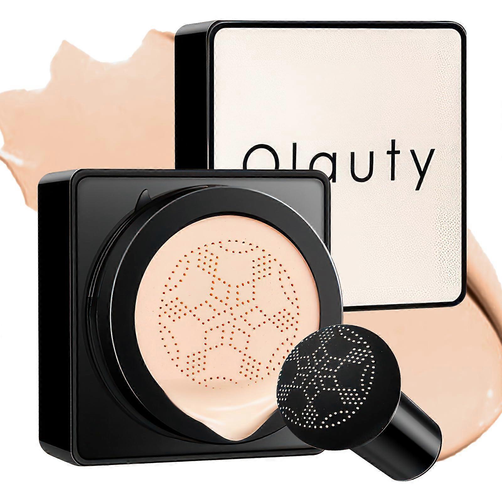 LongLasting Brightening CC Cream with Soft Mushroom Sponge BB Foundation for Face