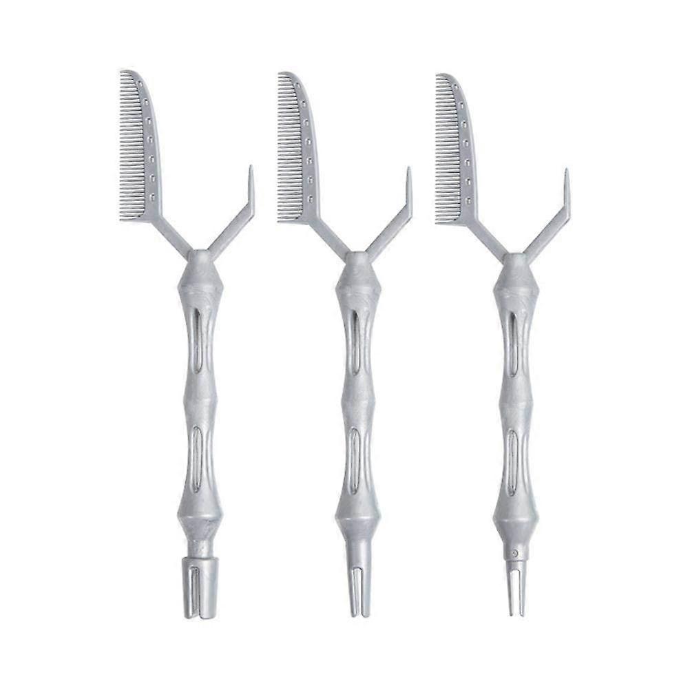 Perm Comb Set with Precise Curl Positioning, AntiStatic Glide, HeatResistant, 3 Barrel Sizes