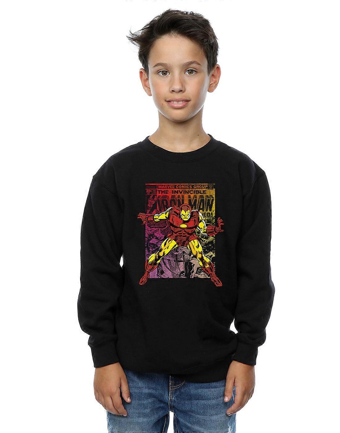 Marvel Boys Iron Man Gradient Comic Sweatshirt