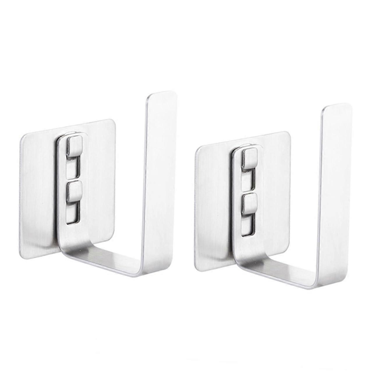 2pcs Wall Mounted Pot Lid Holder Rack Hooks for Kitchen Storage and Space Saving Organizer