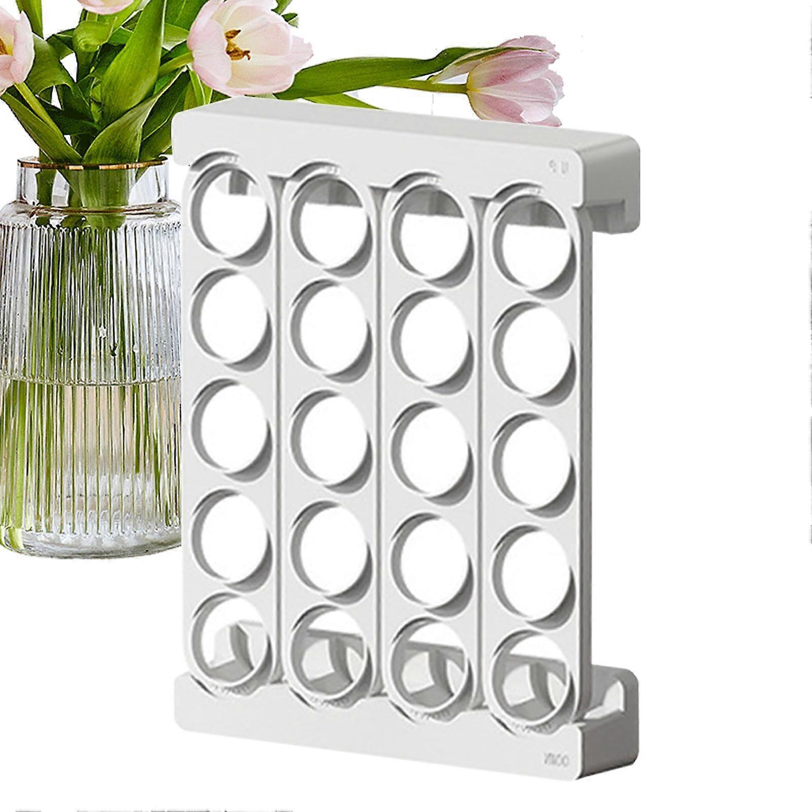 Coffee Pod Holder Wall Mounted 50 Pod Capacity Organizer SpaceSaving Modern Ladder Design White