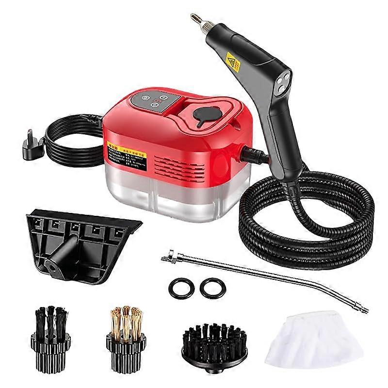 Handheld Steam Cleaner with 10Second Heat Up, 6Level Control for MultiSurface Cleaning, Red Dual Control