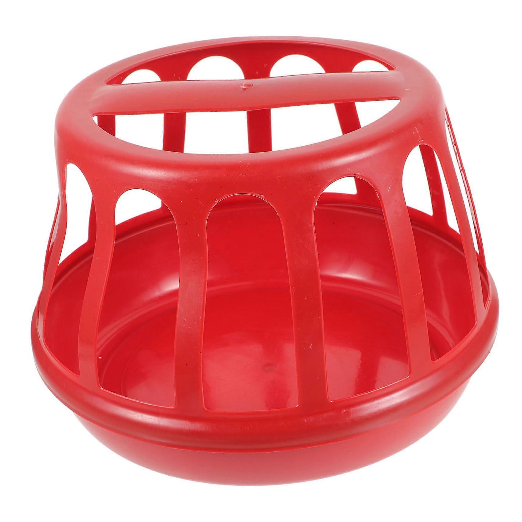 Durable Outdoor Chicken Feeder Bite Resistant Space Saving Poultry Feeding Trough for Hens and Chicks