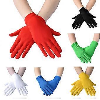 1 paire de gants de danse courts et fins en soie de lait respirante, antidérapante et absorbante.