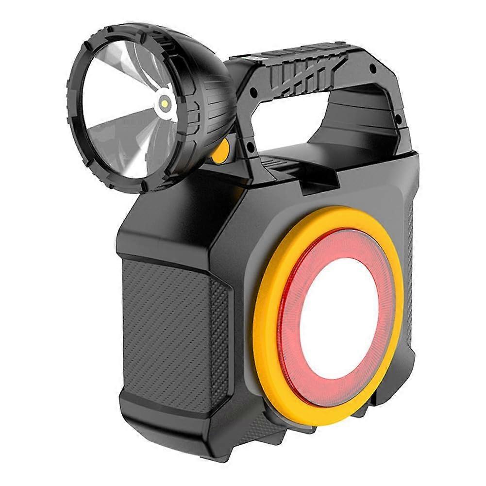 Solar Rechargeable Flashlight with Triple Light LED, Smart Display and Builtin Tool Set for Camping