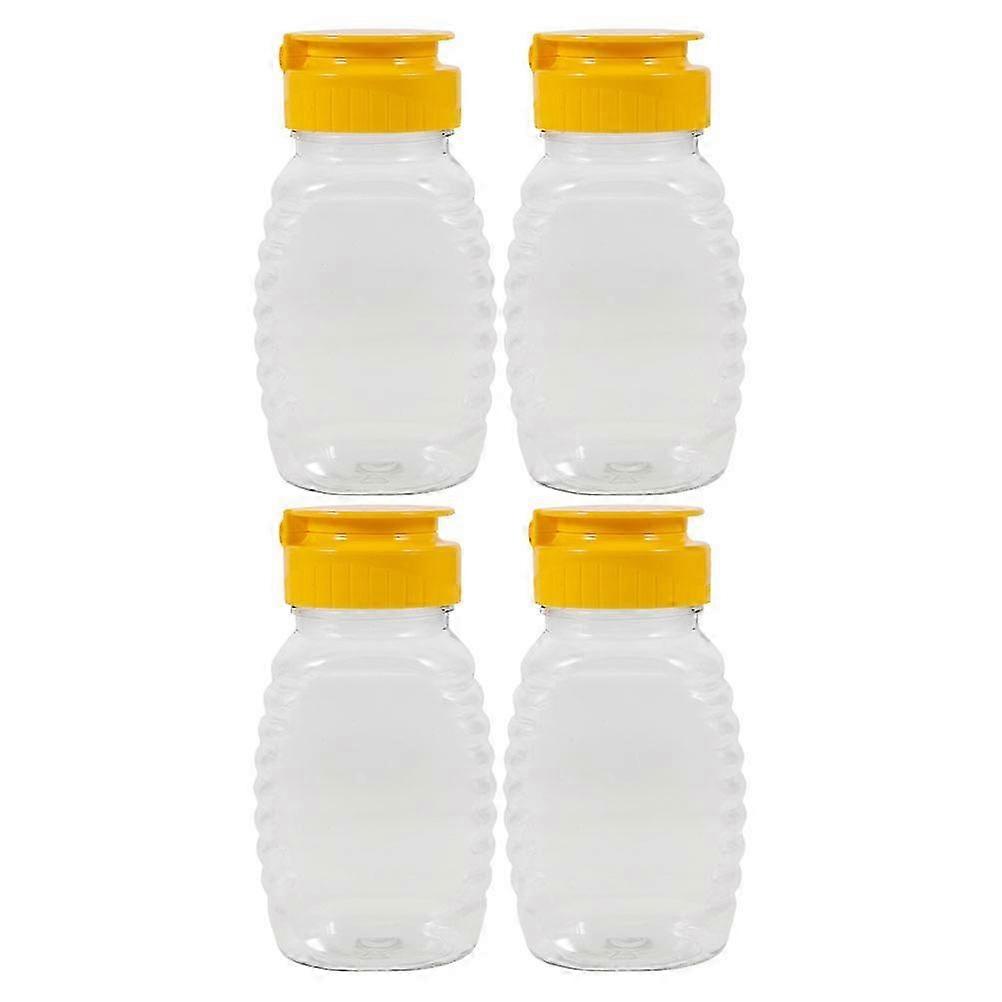 Honey Storage Squeeze Bottle for Dispensing 4Pcs Transparent Containers