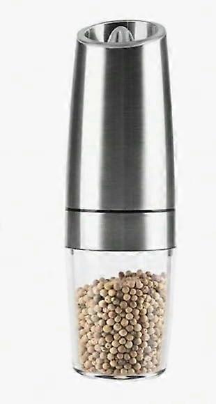 Electric Salt and Pepper Grinder Set with Gravity Sensor, LED Light, Adjustable Grind, Stainless Steel