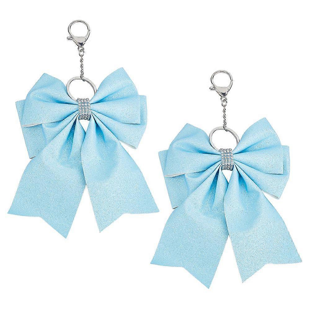 Cloth Keychian Bowknot Light Sky Blue 215mm
