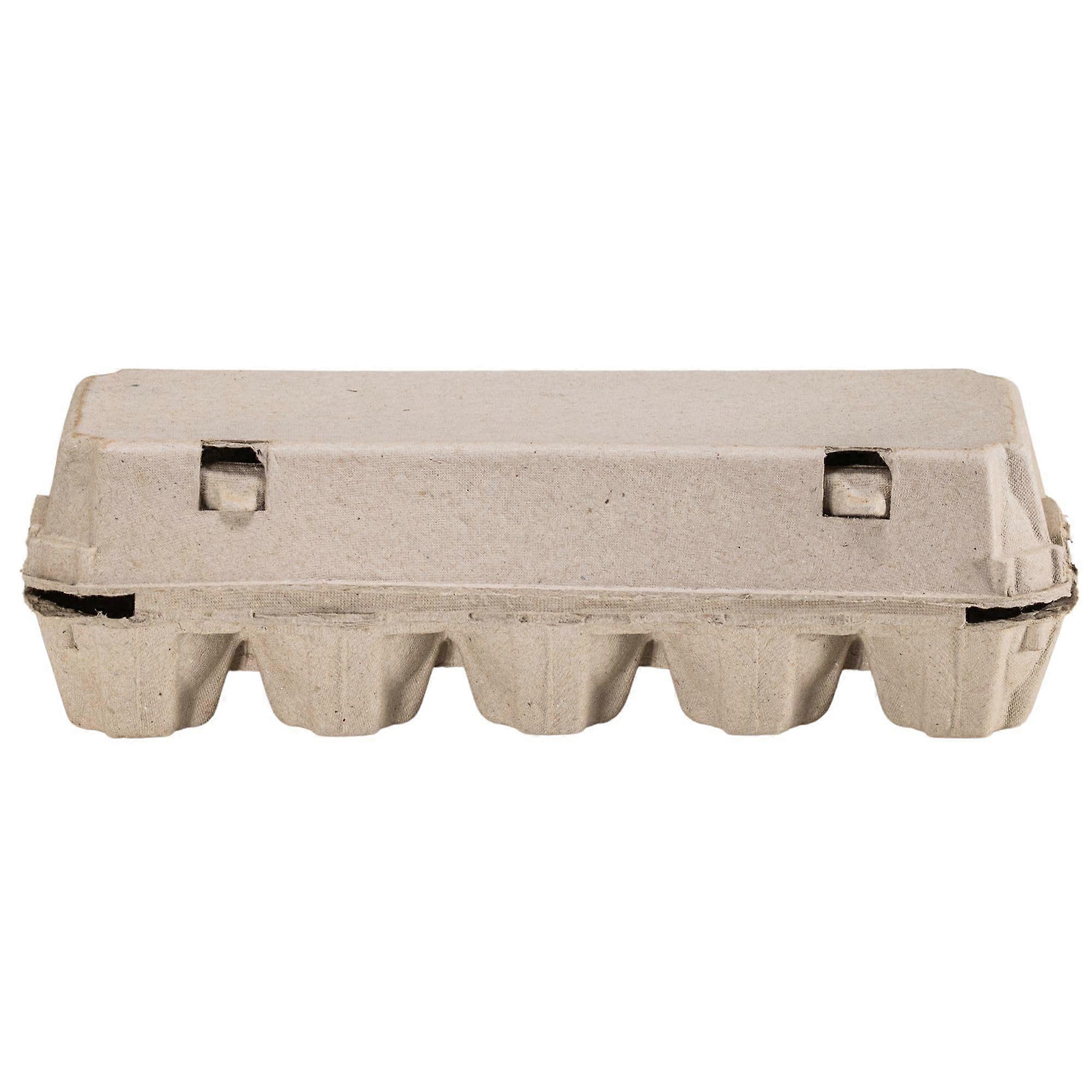 Pack of 10 Egg Carton Cardboard Boxes, Stackable, Fits Small Medium Large Eggs, Grey, 80 Pcs