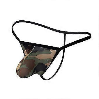 Sexy G-strings Men Camo Bulge Pouch Thongs Underwear T-back Briefs