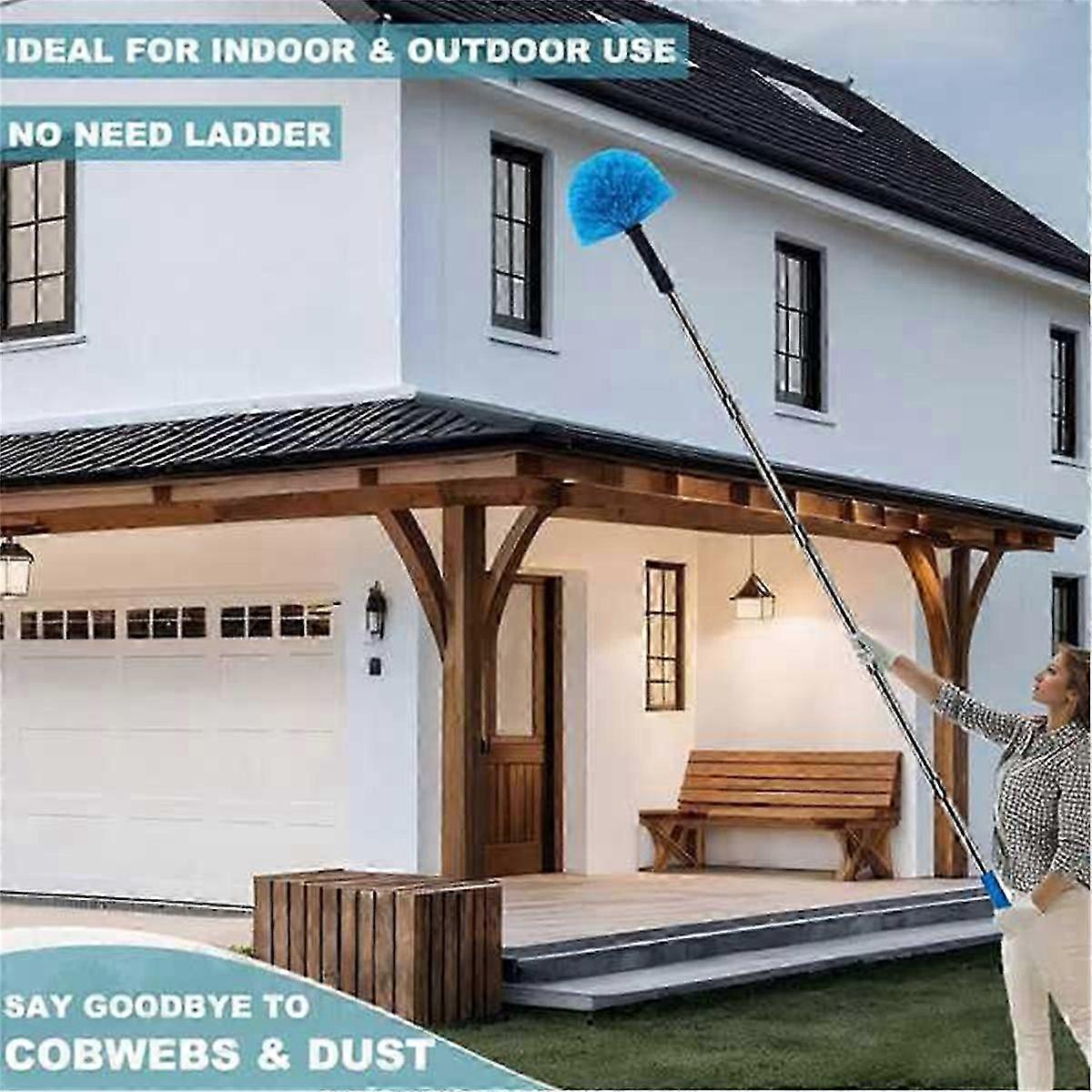 Extendable Spider Web Brush Head, Ceiling Brush, Spherical Brush, Round Brush, Corner Dust Removal