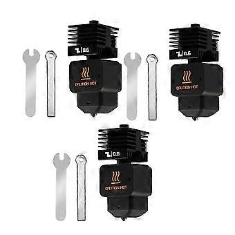 3 sæt kompatible H2D Hotend Kit Quick Swap Design Hotend Hærdet Stål Dyse 3D Printer Tilbehør 0.6