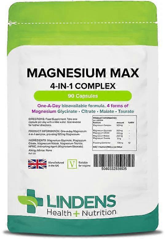 Lindens Magnesium Max 4-in-1 Complex - 90 Capsules