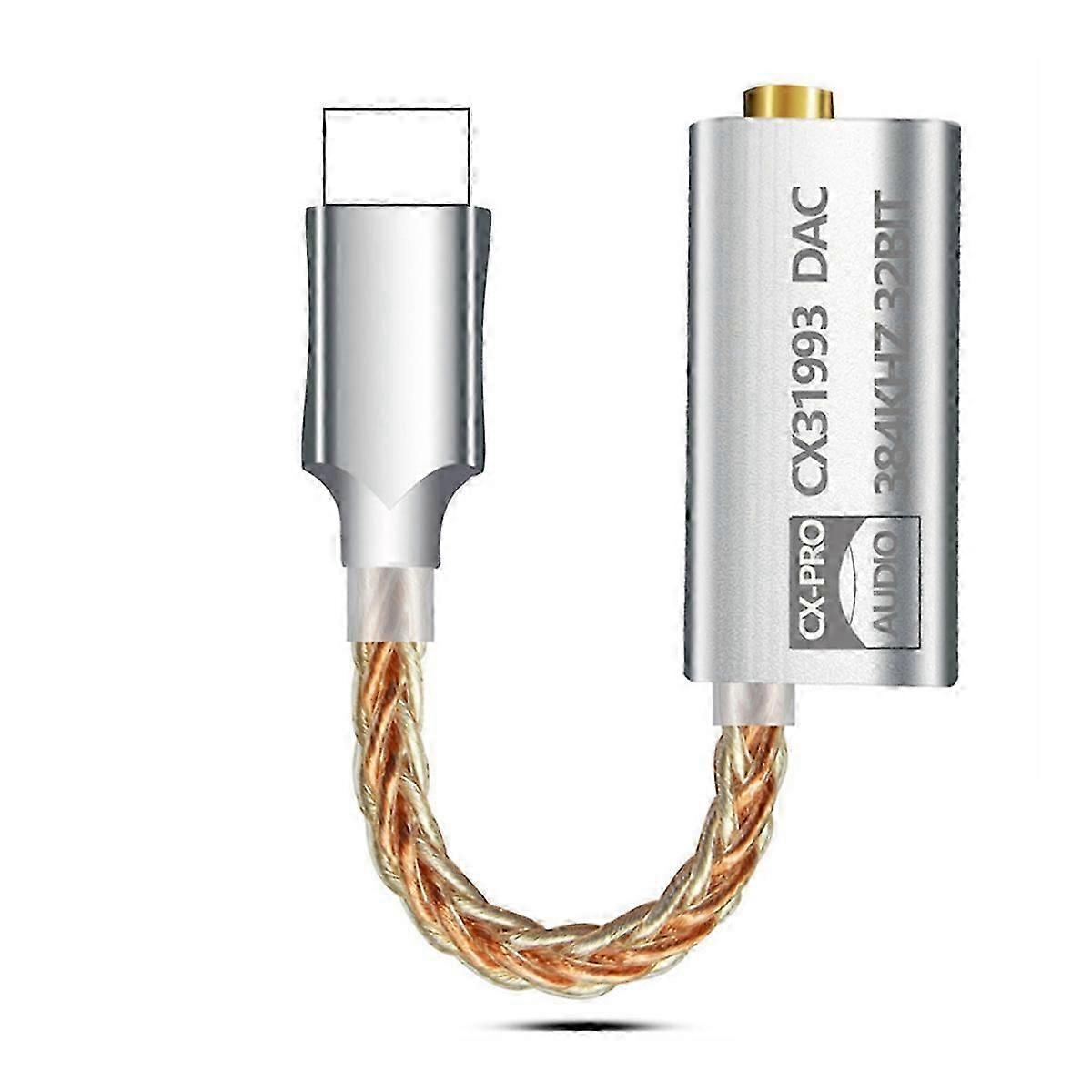 CX31993 HiFi DAC Headphone Amplifiers Audio Decoding AMP Adapter Sound Card Digital Decoder 32bits/3