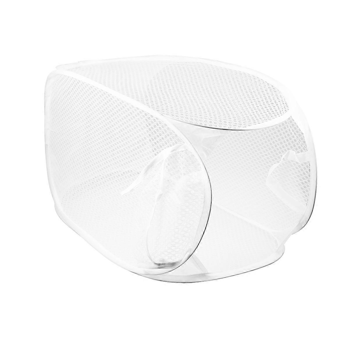 Portable Folding Laundry Basket Mesh Clothes Bag for Home 2Pcs Set